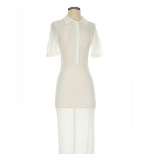 NWOT SOLID & STRIPED White Knit Midi Dress